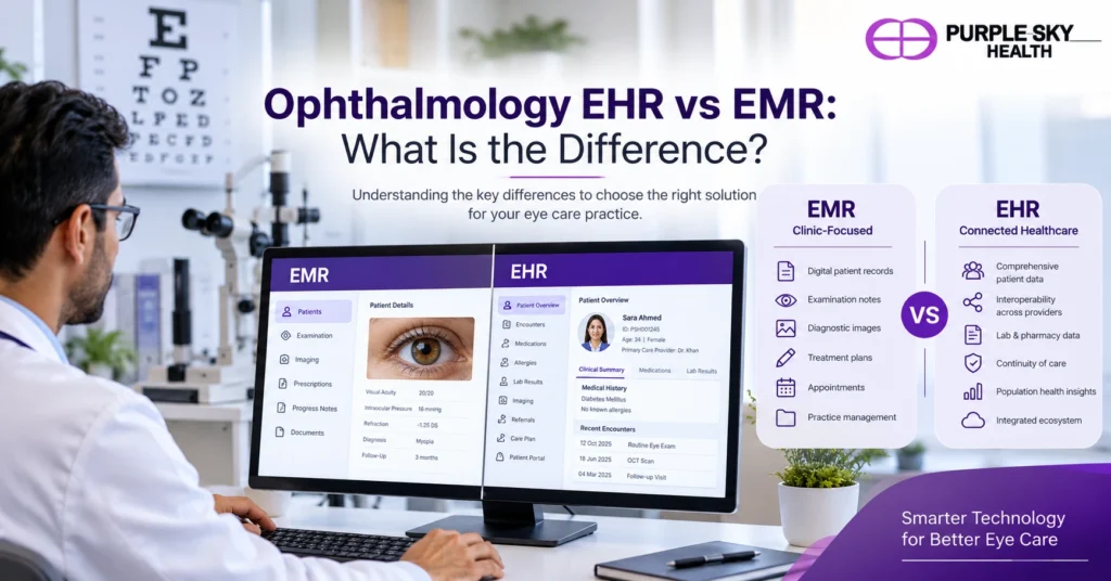 Ophthalmology EHR vs EMR: What Is the Difference?